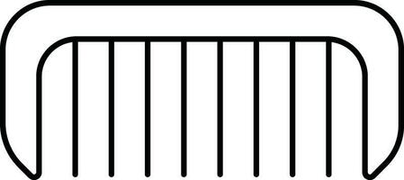 isolato pettine icona nel schema stile. vettore