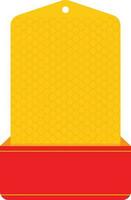 carta etichetta elemento nel giallo e rosso colore. vettore