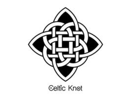 celtico nodo, interbloccata cerchi logo, vettore tatuaggio ornamento interlacciato nastro isolato su bianca sfondo