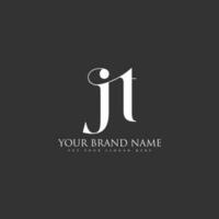 jt iniziale lusso lettera logo design. jt lettera logo vettore illustrazione gratuito vettore