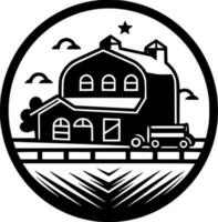 azienda agricola, minimalista e semplice silhouette - vettore illustrazione