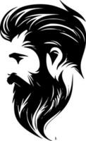 barba, nero e bianca vettore illustrazione