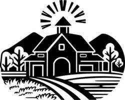 azienda agricola - minimalista e piatto logo - vettore illustrazione