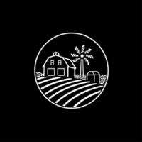 azienda agricola - minimalista e piatto logo - vettore illustrazione