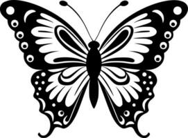 farfalle - nero e bianca isolato icona - vettore illustrazione