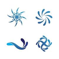 acqua natura logo e simboli icone del modello icone dell'onda app vettore