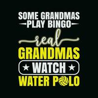 alcuni nonne giocare tombola vero nonne orologio acqua polo vettore