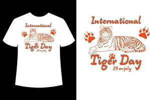 internazionale tigre giorno t camicia design vettore file