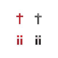croce e cristo logo e vettore