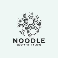 ramen spaghetto giapponese minimalista linea arte logo icona vettore design