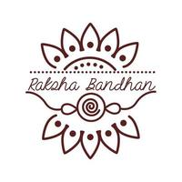 felice celebrazione di raksha bandhan con stile linea di cinturino vettore