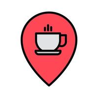 icona della posizione del caffè vettore