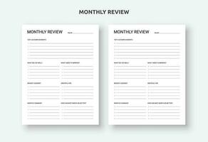 mensile revisione, mensile riflessione, mensile valutazione, mensile sommario progettista vettore