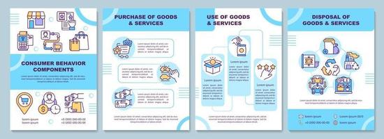 modello dell'opuscolo dei componenti del comportamento dei consumatori vettore