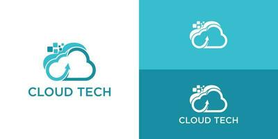 nube Tech logo astratto creativo nube logo vettore