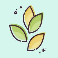 icona tè foglie. relazionato per tè simbolo. mbe stile. semplice design modificabile. semplice illustrazione. verde tè vettore