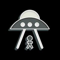 icona ufo. relazionato per spazio simbolo. lucido stile. semplice design modificabile. semplice illustrazione vettore