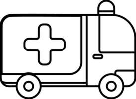 linea arte illustrazione di ambulanza icona. vettore