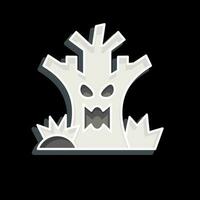 icona Morte albero. relazionato per Halloween simbolo. lucido stile. semplice design modificabile. semplice illustrazione vettore