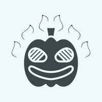 icona zucca. relazionato per Halloween simbolo. glifo stile. semplice design modificabile. semplice illustrazione vettore