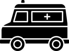 piatto stile ambulanza icona o simbolo. vettore