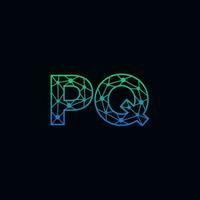 astratto lettera pq logo design con linea punto connessione per tecnologia e digitale attività commerciale azienda. vettore