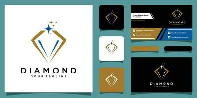 creativo diamante concetto logo design modello con attività commerciale carta design premio vettore