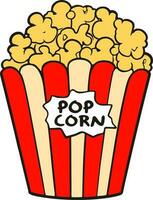 cartone animato Popcorn clipart, pop Mais design vettore