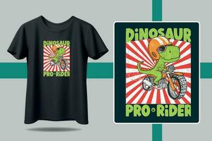 dinosauro professionista ciclista vettore