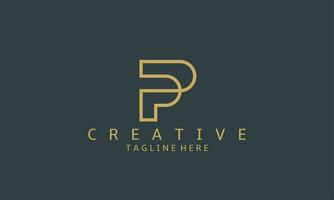 logo design modello. p lettera creativo logo disegno, premio logo vettore p o ip oro colore. bellissimo logotipo design per lusso aziendale marca. elegante identità design nel d'oro colore.