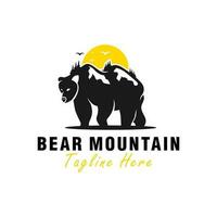 orso montagna vettore illustrazione logo