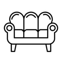 mobilia nero icone vettore impostare. poltrona illustrazione simbolo collezione. divano simbolo o logo.