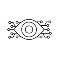 artificiale intelligenza icona vettore. ai illustrazione cartello. tecnologia simbolo. vettore