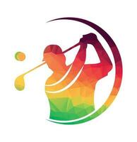 golf logo swing sparare uso per golf club vettore