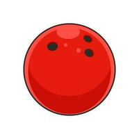 rosso bowling palla isolato su bianca sfondo, vettore illustrazione, realistico disegno, palla