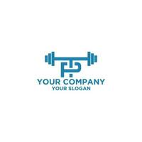 tp fitness logo design vettore