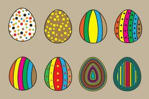 impostato di mano disegnato Pasqua uova. vettore illustrazione per il tuo design.