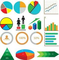 impostato di infografica elementi per attività commerciale design. vettore illustrazione.