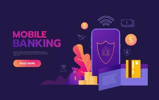 transazioni di denaro in tutto il mondo, affari, mobile banking e mobile payment. illustrazione vettoriale