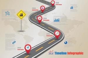 business roadmap timeline infografica vettore