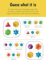 indovina che cosa esso è educativo foglio. primario modulo per logica ragionamento. 5-6 anni vecchio. educativo lenzuola serie vettore