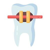 di moda denti bretelle vettore