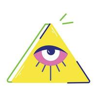 di moda piramide occhio vettore
