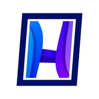 colorato astratto lettera h logo design vettore