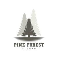 pino albero logo, lussuoso elegante semplice disegno, abete albero vettore astratto, foresta icona illustrazione pino Prodotto marca