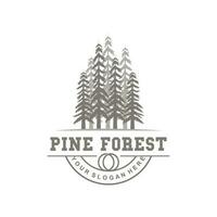 pino albero logo, lussuoso elegante semplice disegno, abete albero vettore astratto, foresta icona illustrazione pino Prodotto marca