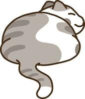 carino cartone animato gatto isolato su un' bianca sfondo. vettore illustrazione.