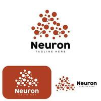 neurone logo design vettore nervo cellula illustrazione molecolare dna Salute marca