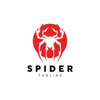 ragno logo, insetto animale vettore, minimalista design simbolo illustrazione silhouette vettore
