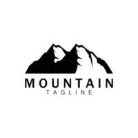 montagna logo, semplice silhouette disegno, natura paesaggio vettore icona, illustrazione modello